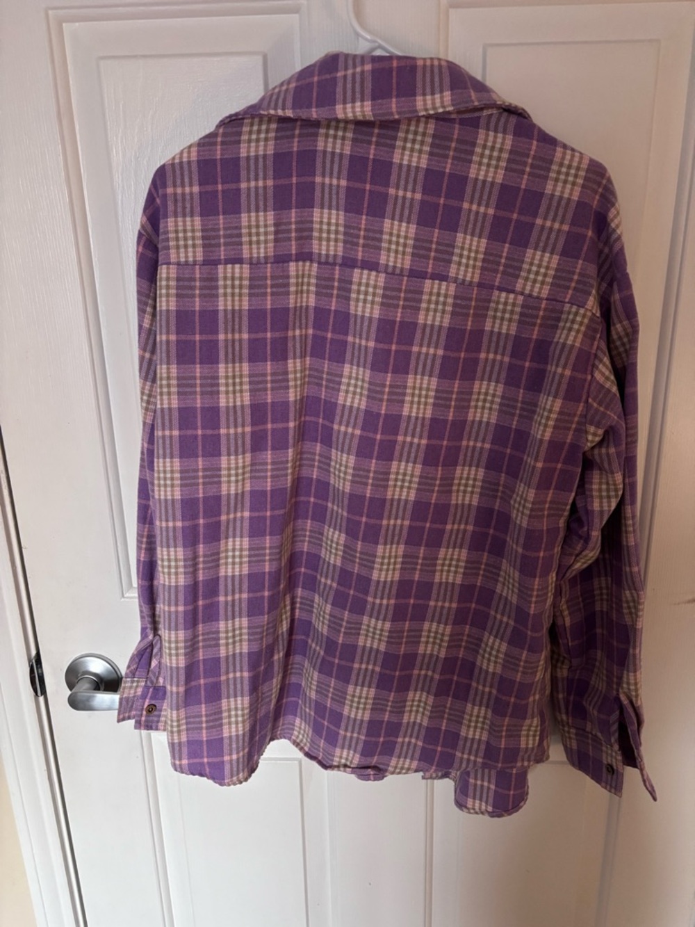 Purple Plaid Women’s Jacket & Coat - Lightweight Button-Up - Picture 2 of 3